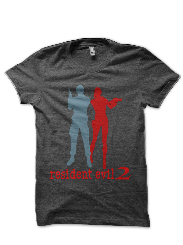 Resident Evil 2 – Leon and Claire Charcoal Grey T-Shirt