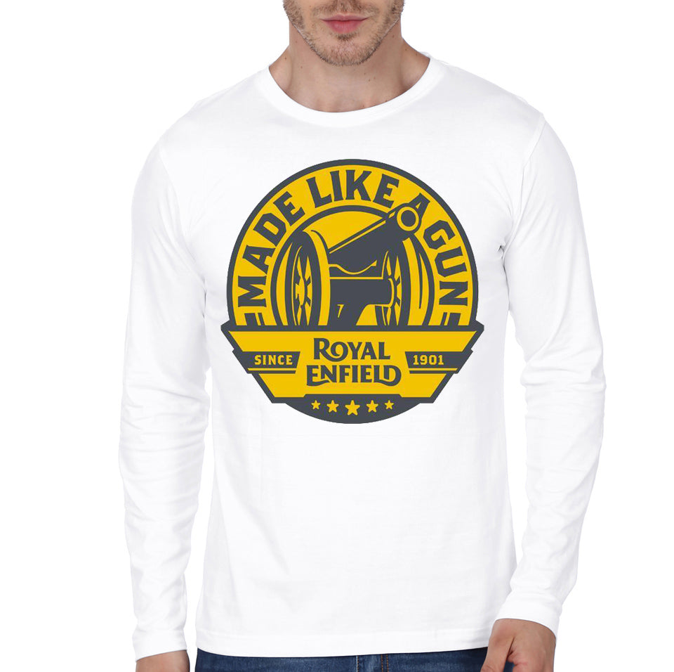 Royal Enfield White Full Sleeve Tee