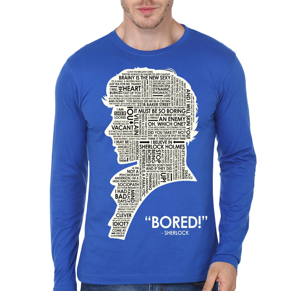Sherlock Holmes Bored Full Sleeve T-Shirt