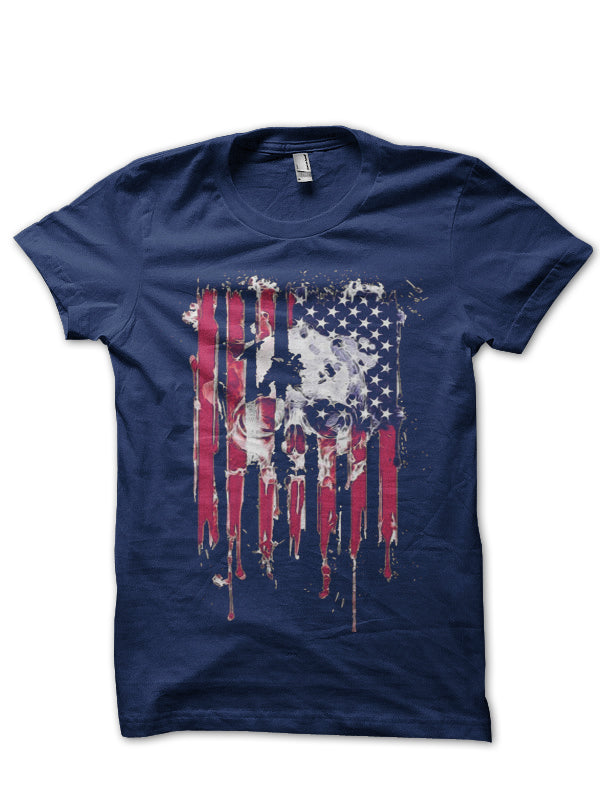 Skull Flag Half Sleeve T-Shirt