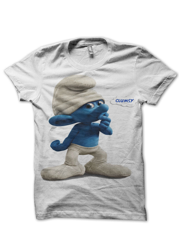 Smurf White Tee