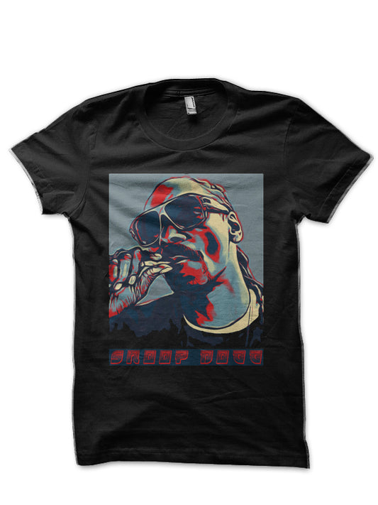 Snoop Dogg Half Sleeve Black T-Shirt
