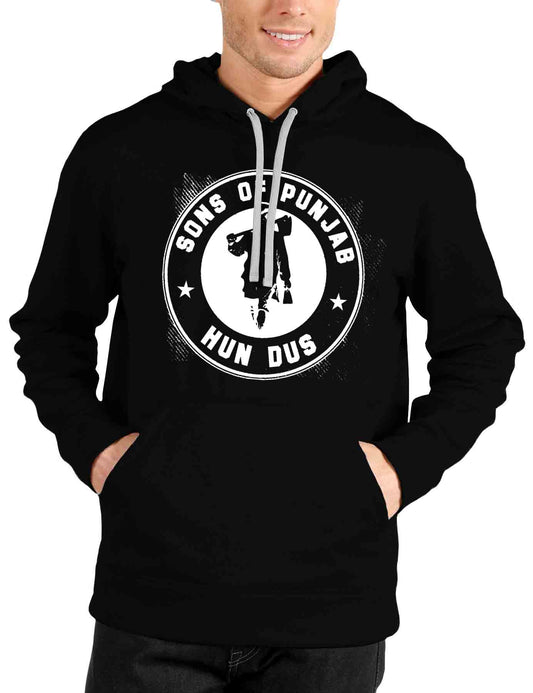 Sons Of Punjab Hun Dus White Hoodie