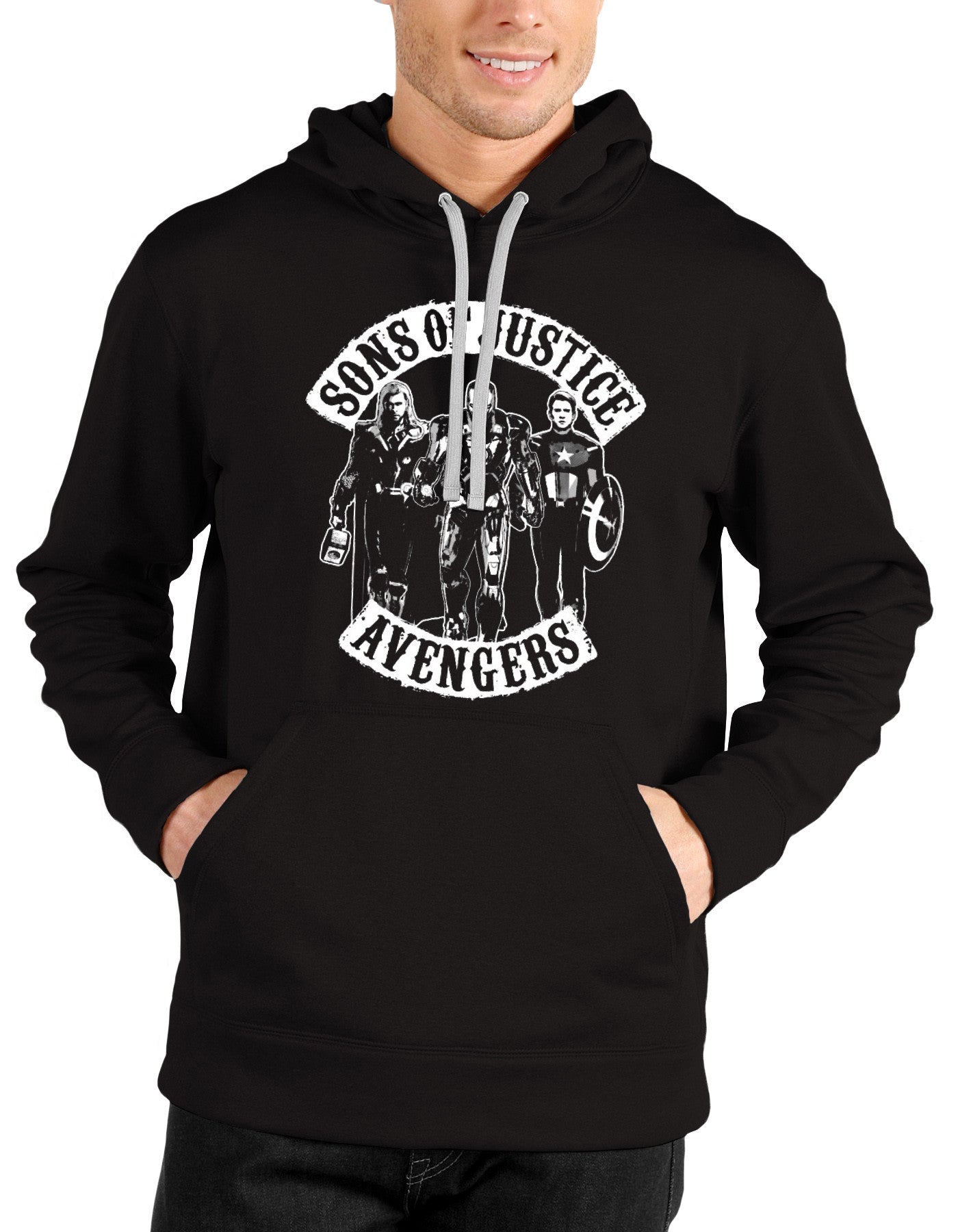 Sons Of Justice Avengers Black Hoodie