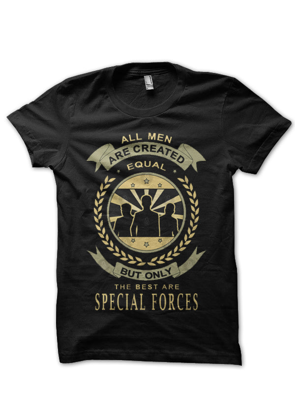 Special Forces Half Sleeve White T-Shirt