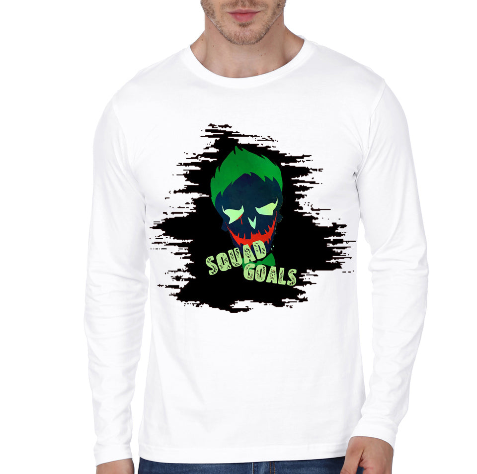 Squad Goal White Full Sleeve Tee