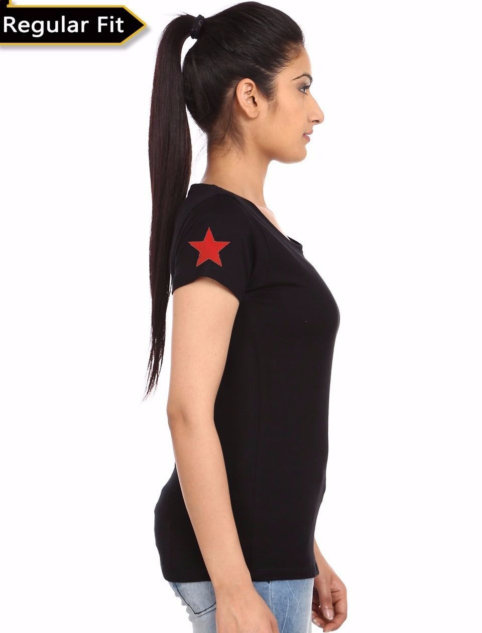 Team Captain America Black Girls T-Shirt