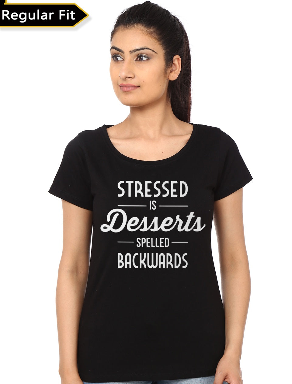 Stressed Is Desserts Spelled Backwards Black T-Shirt