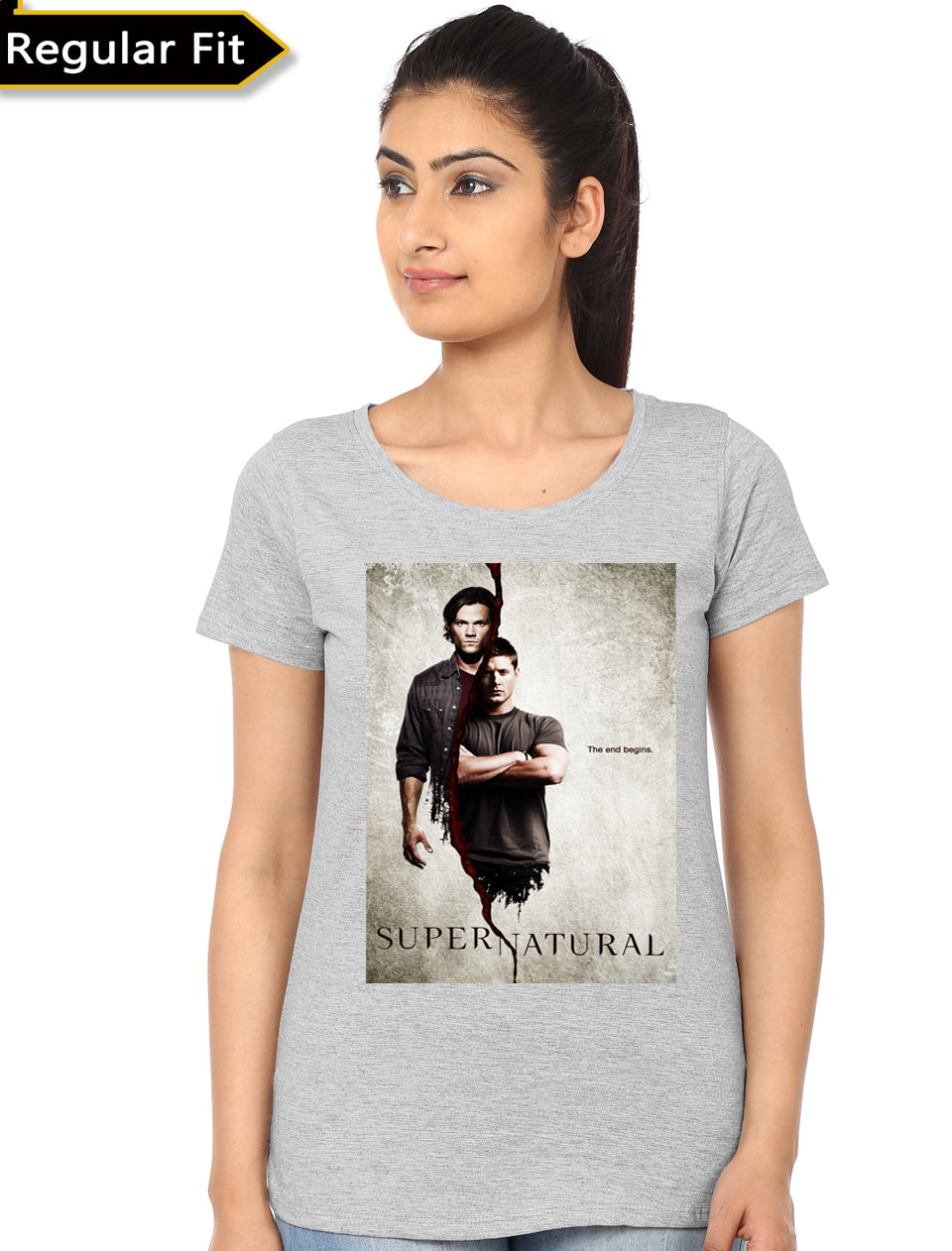 Supernatural Grey Melange Girl’s T-Shirt