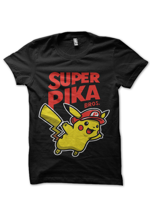 Super Pika Black Tee