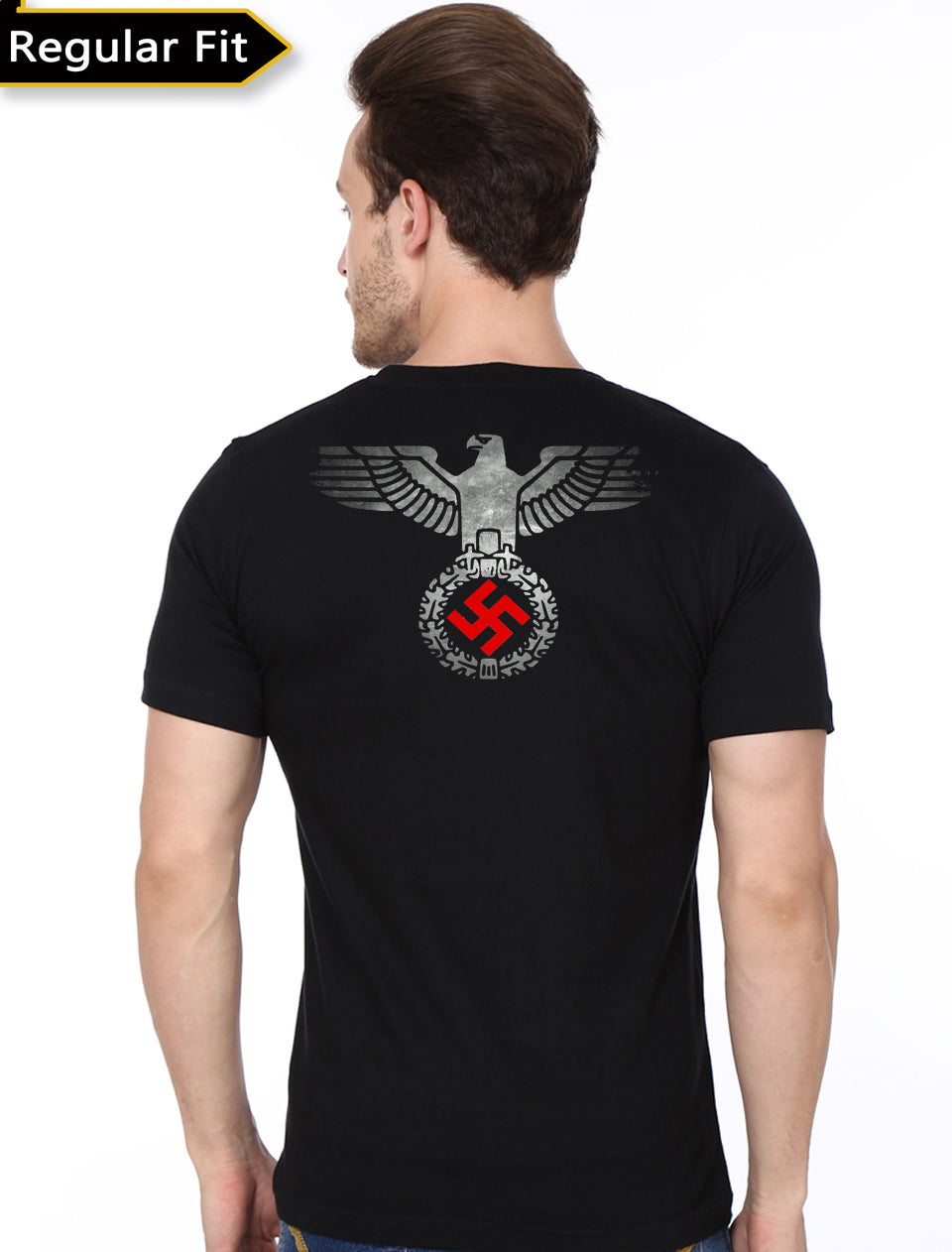 Red Swastika Black T-Shirt