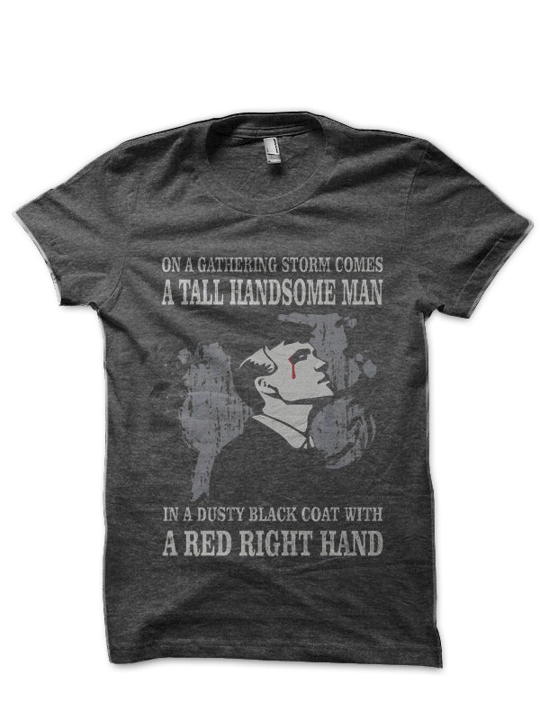 The Red Right Hand Black T-Shirt