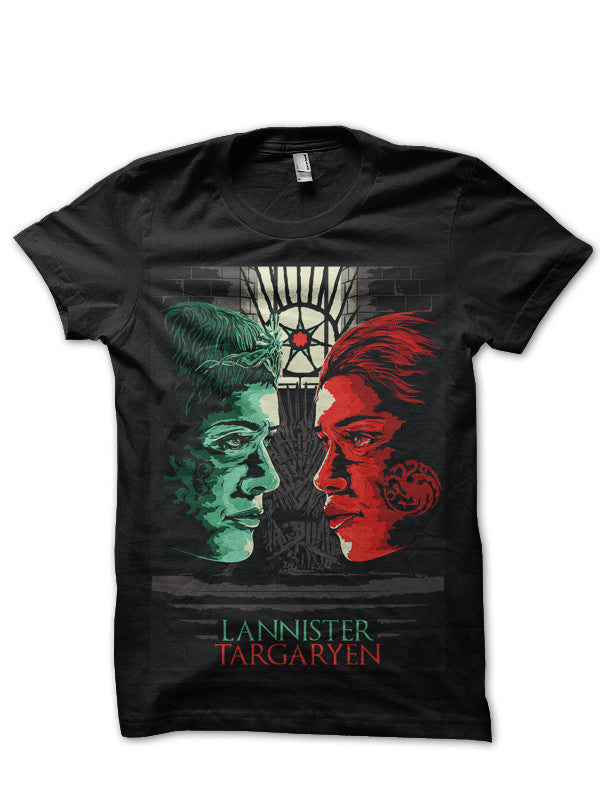 Targaryen Vs Lannister Black T-Shirt