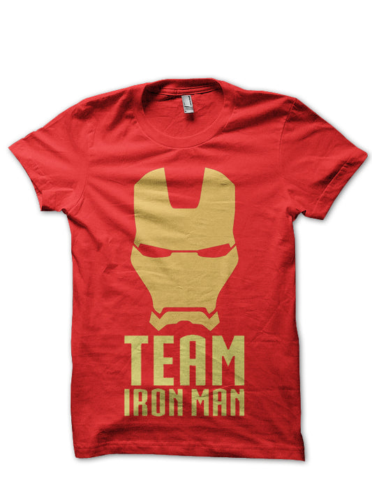 Team Iron Man Black T-Shirt