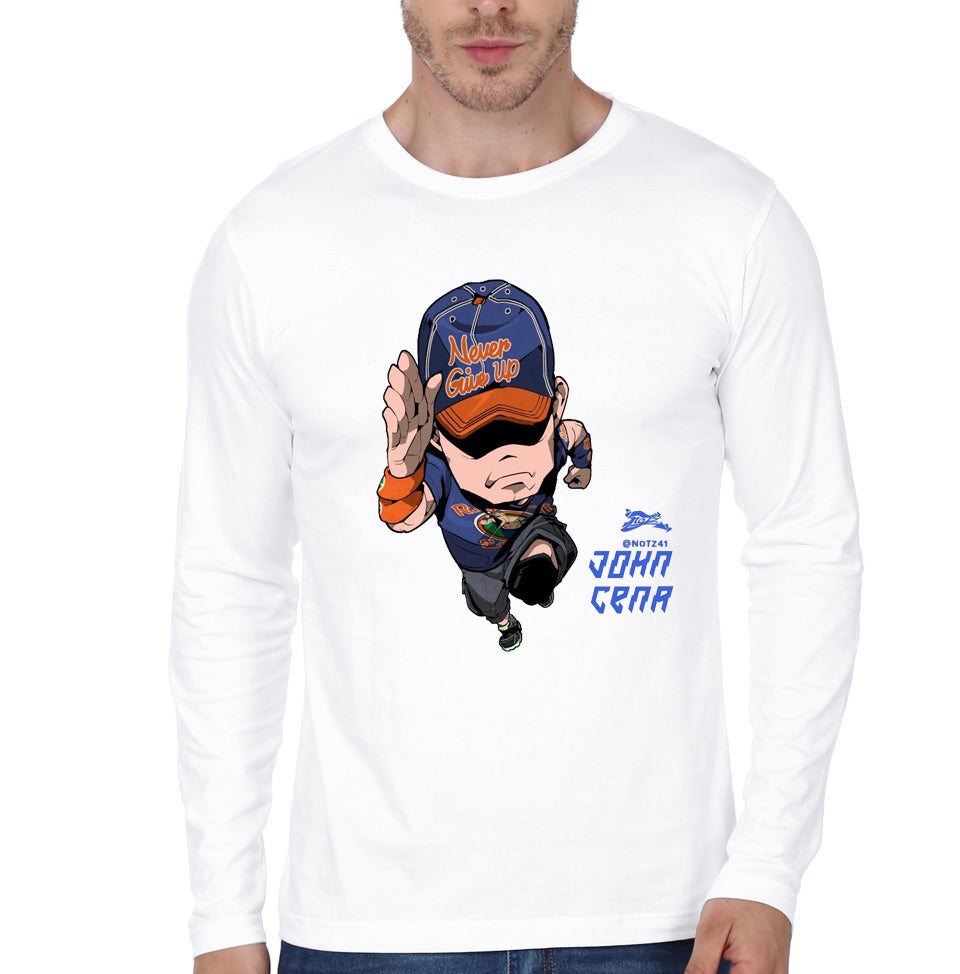 John  Cena  White Full Sleeve T-Shirt