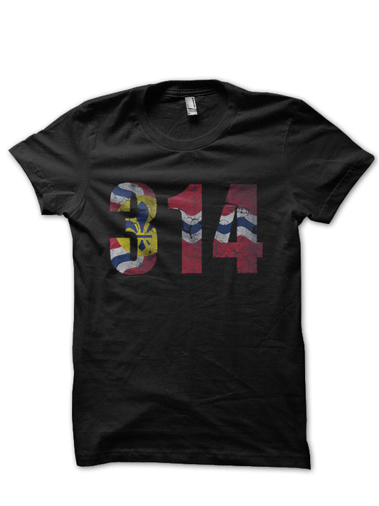 314 St Louis Flag Missouri Half Sleeve T-Shirt