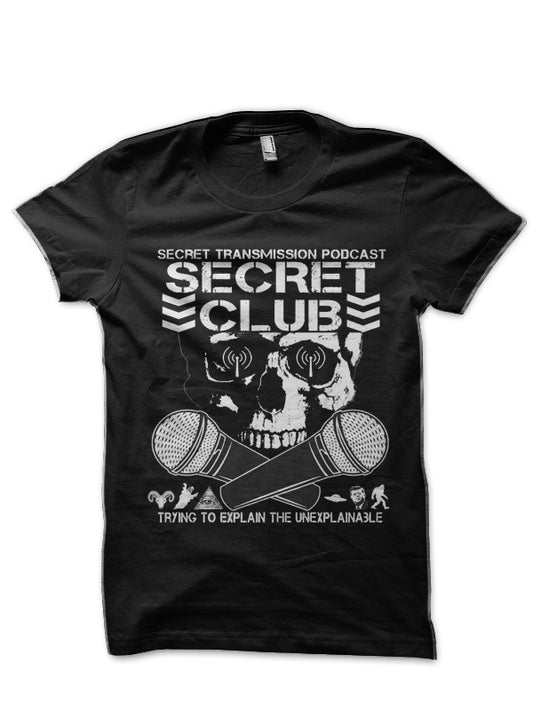 Secret Club Black Half Sleeve T-Shirt