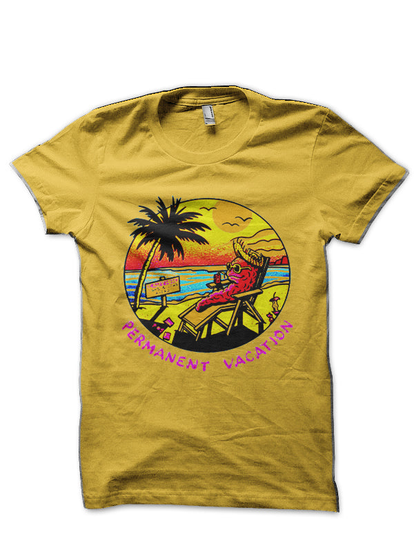 PERMANENT VACATION Yellow T-Shirt