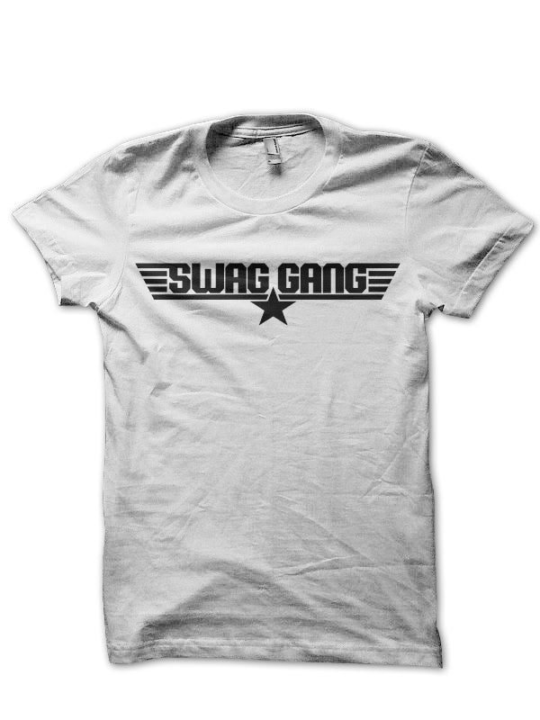 Swag Gang White Half Sleeve T-Shirt