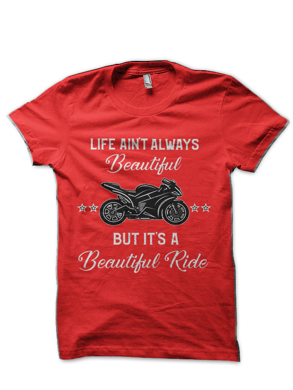 Hayabusa Motorcycle Sportbike Life’s a Beautiful Ride Half Sleeve T-Shirt