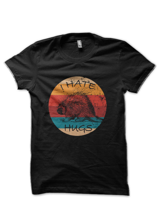 Vintage Porcupine Tree Lover Retro Animal Lovers Gift Black Half Sleeve T-Shirt
