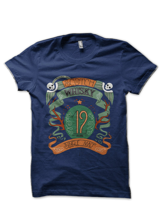 Scotch Whisky Half Sleeve T-Shirt