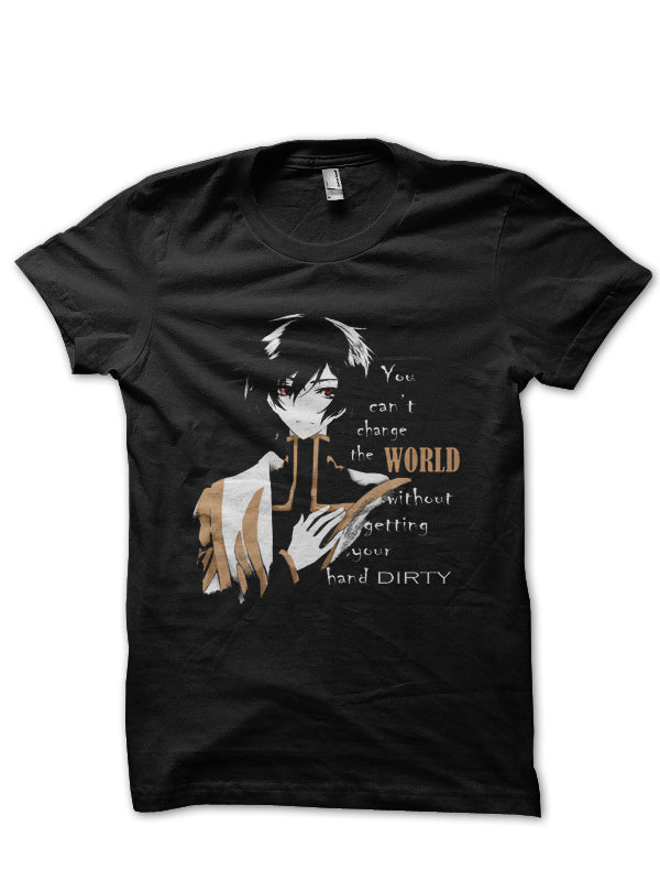 Code Geass  Black Half Sleeve T-Shirt