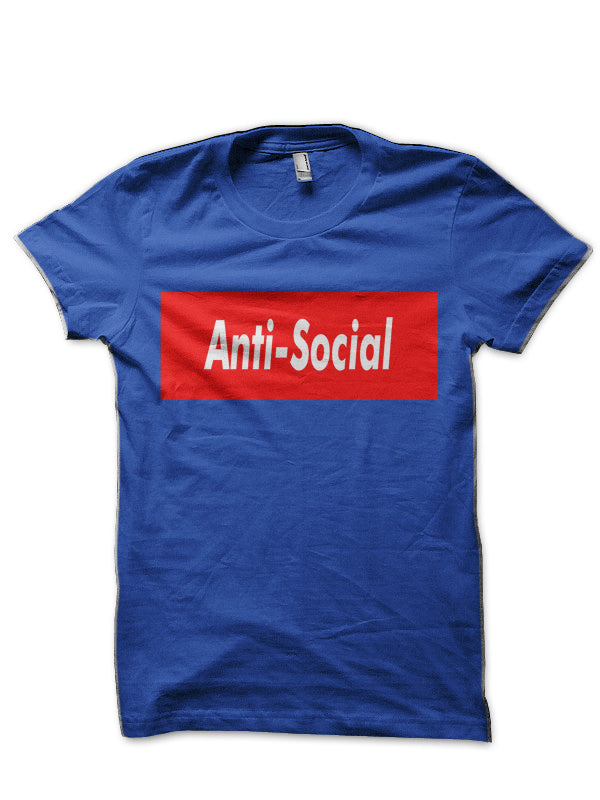 Anti Social Half Sleeve  T-Shirt