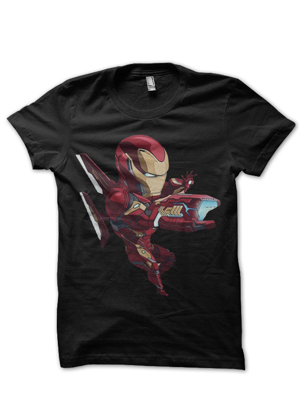 Thanos Buster Ironman Black T-Shirt