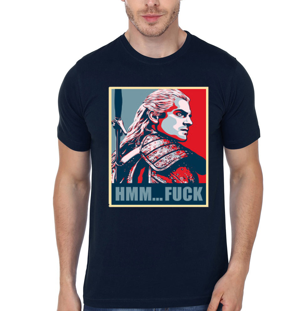 Hmm… F*ck! – Geralt of Rivia Navy Blue T-Shirt