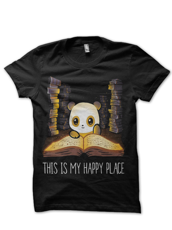 This Is My Happy Place Black Half Sleeve T-Shirt