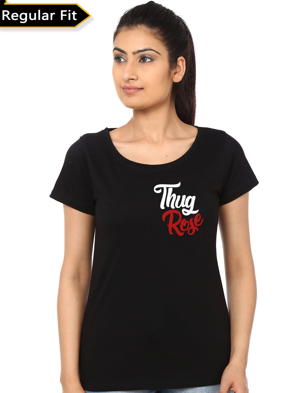Thug Rose Women’s Black T-Shirt