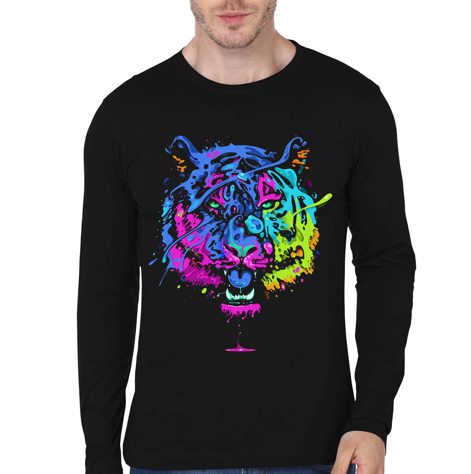 Tiger Black Full Sleeve T-Shirt
