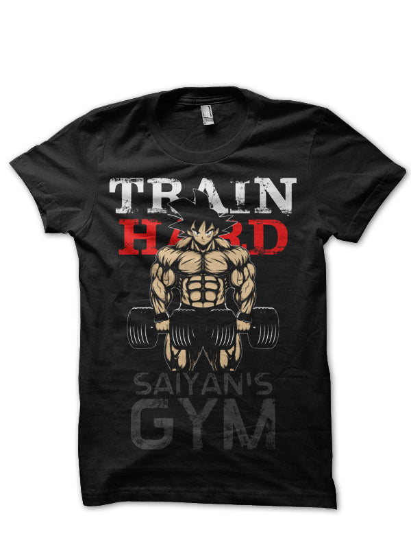 Train Hard Goku Black Tee