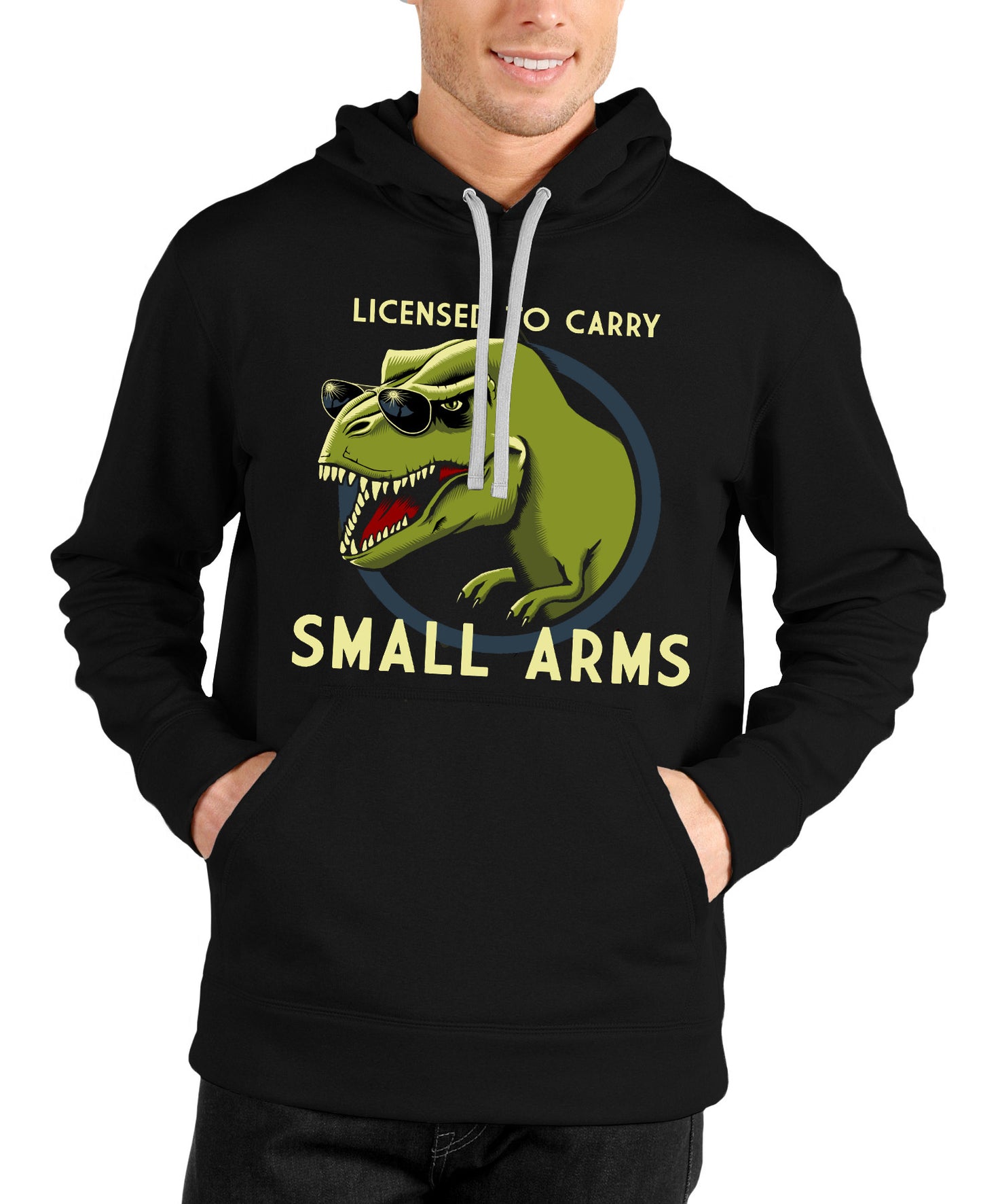 T-Rex Black Hooded Sweatshirt