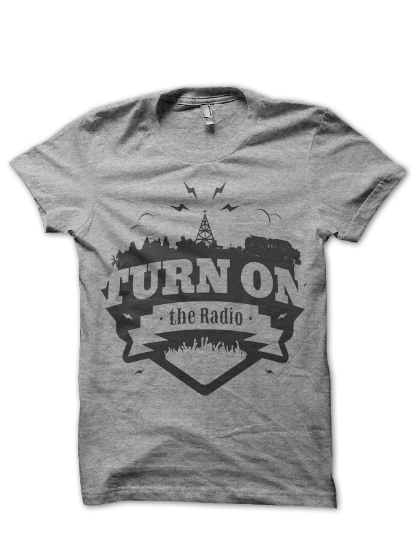 Turn On Radio Grey Tee