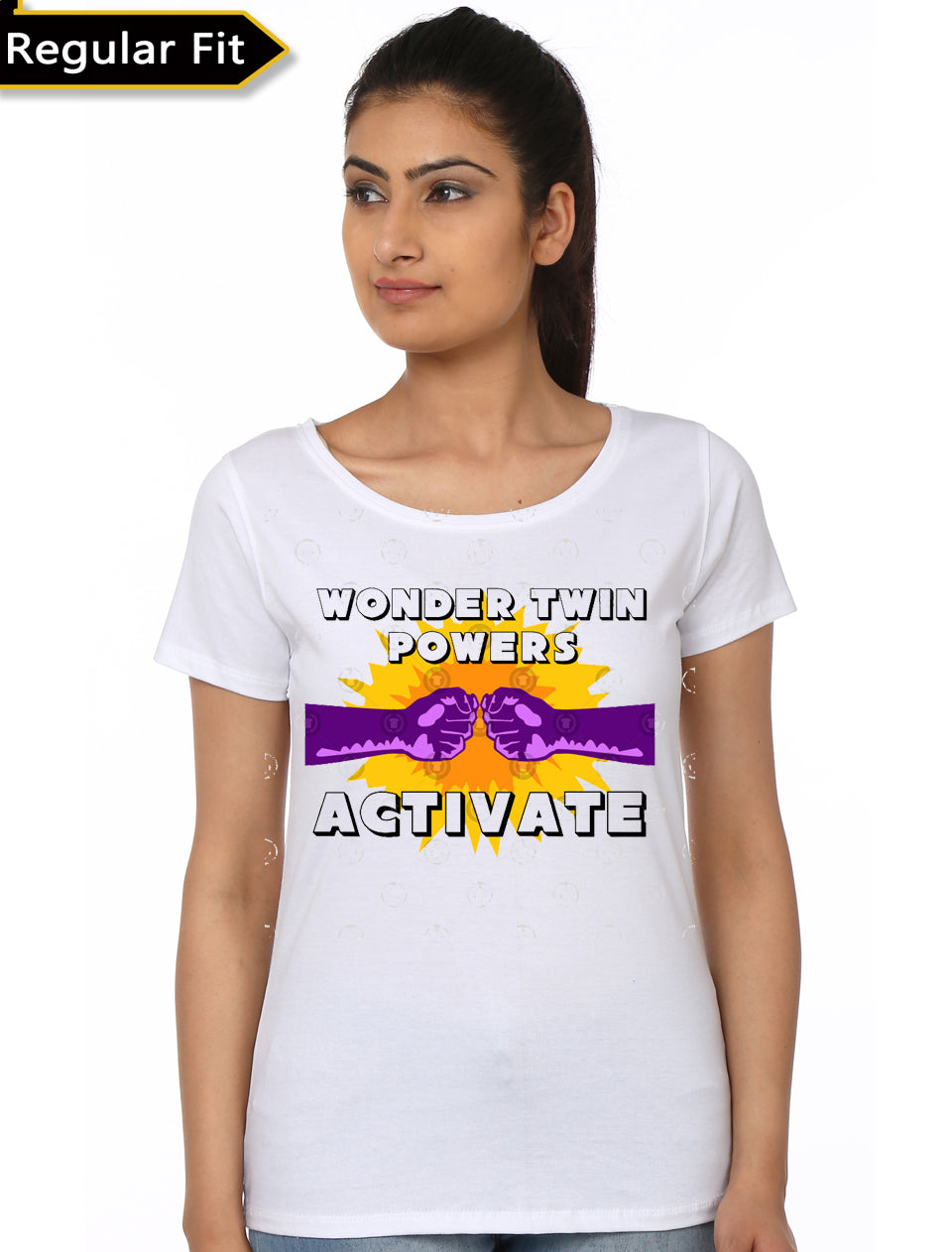 Wonder Twins White Girls T-Shirt