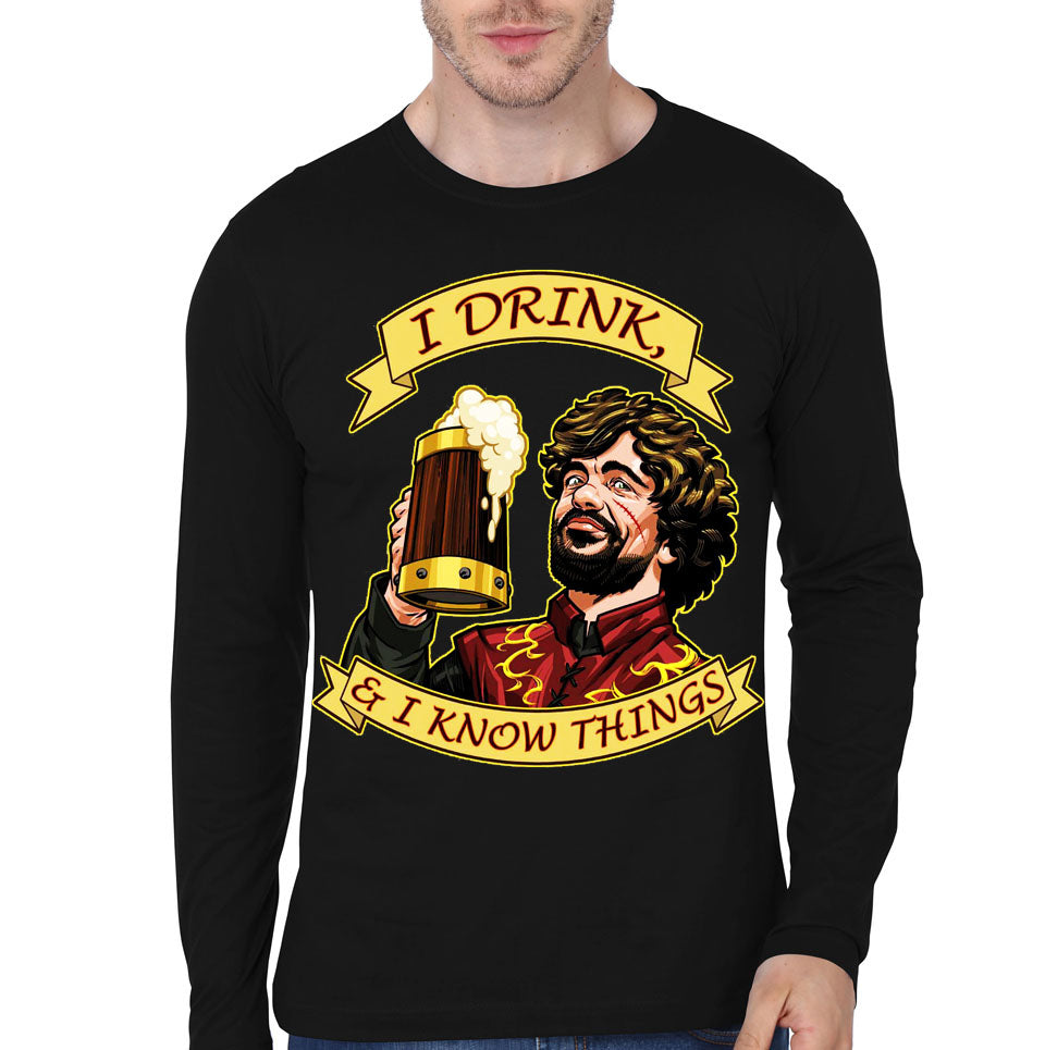 Tyrion Lannister Black Full Sleeve T-Shirt