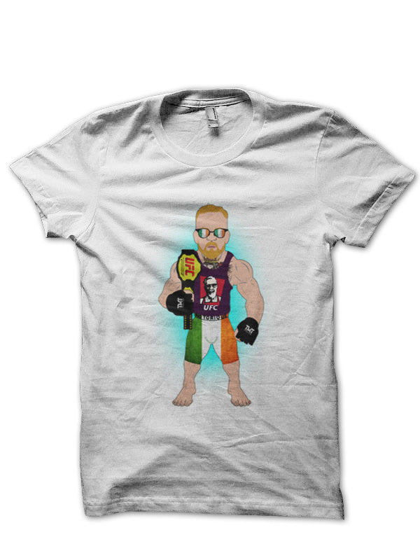 Ufc Champion Half Sleeve White T-Shirt