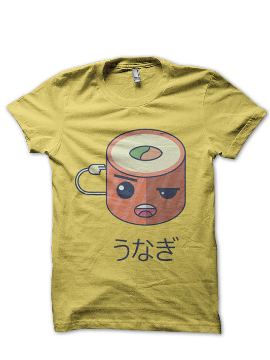Unagi Half Sleeve Yellow T-Shirt