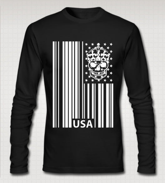 USA King Skull Full Sleeve Tee