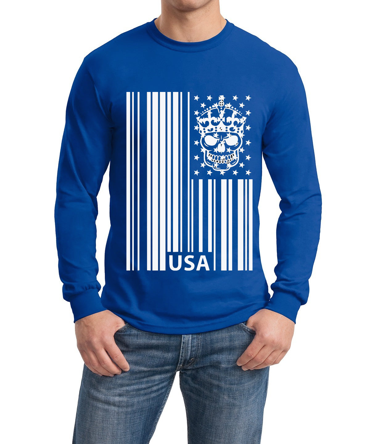 USA King Skull Full Sleeve Tee