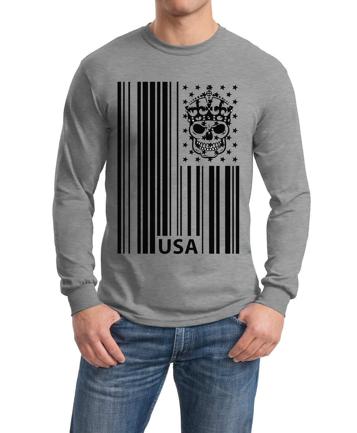 USA King Skull Full Sleeve Tee