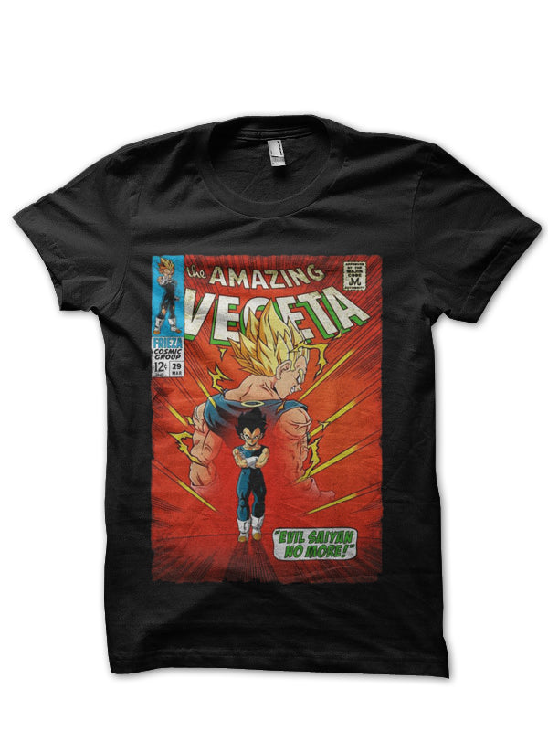 The Amazing Vegeta Black Half Sleeve T-Shirt