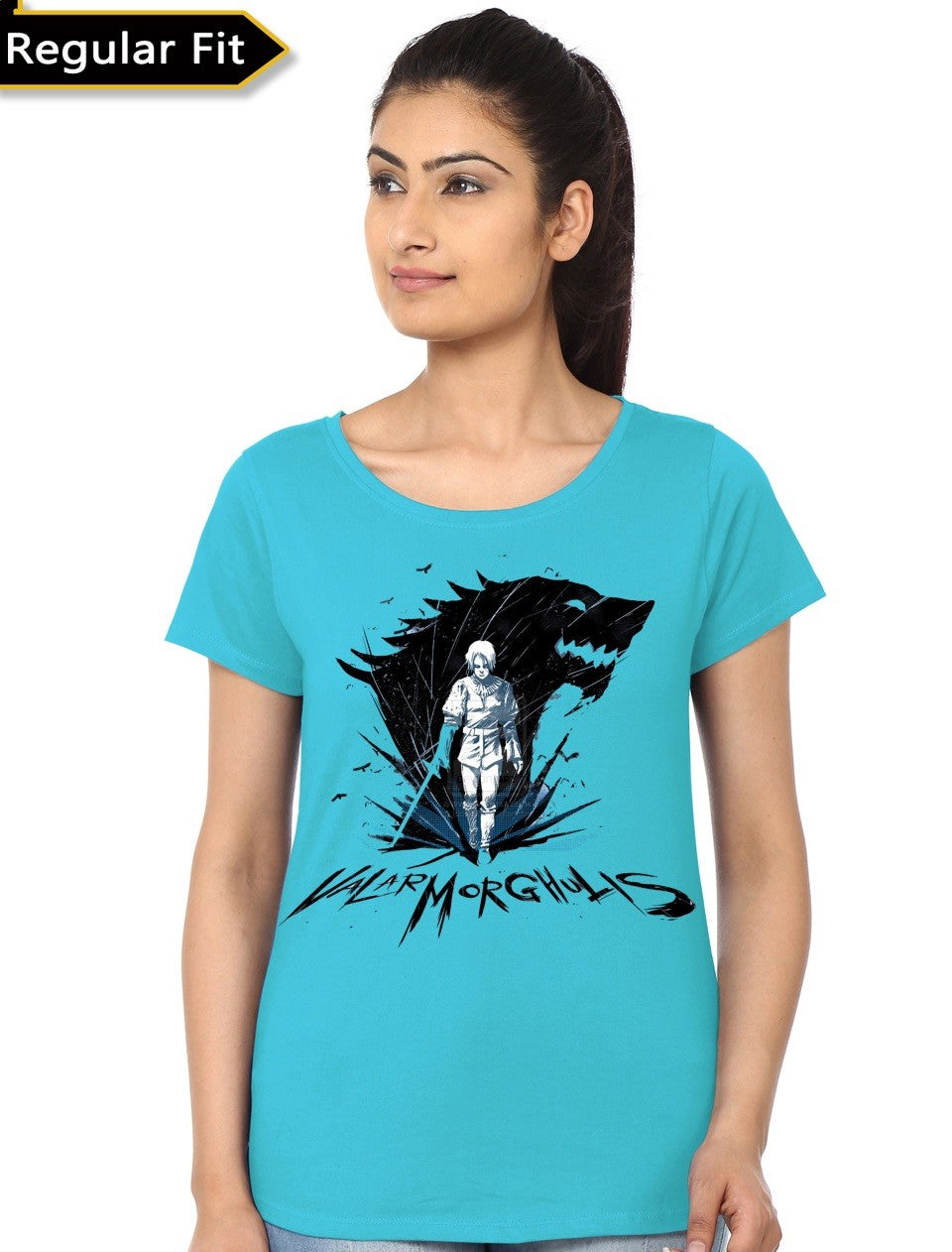 Arya Stark Valar Morghulis Girl’s Light Blue T-Shirt