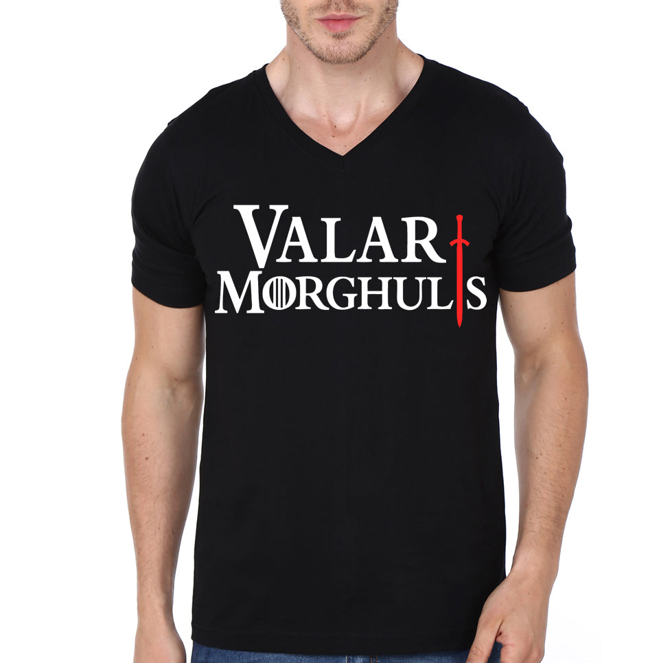 Valar Morghulis Black V-Neck T-Shirt