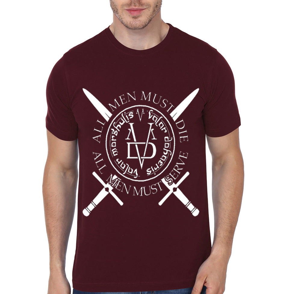 Valar Morghulis Maroon T-Shirt