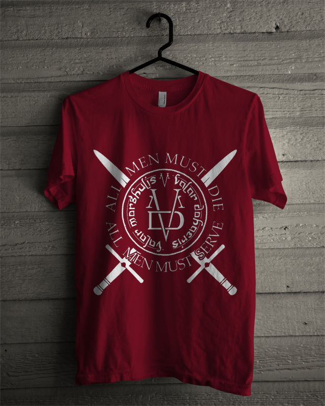 Valar Morghulis Maroon T-Shirt