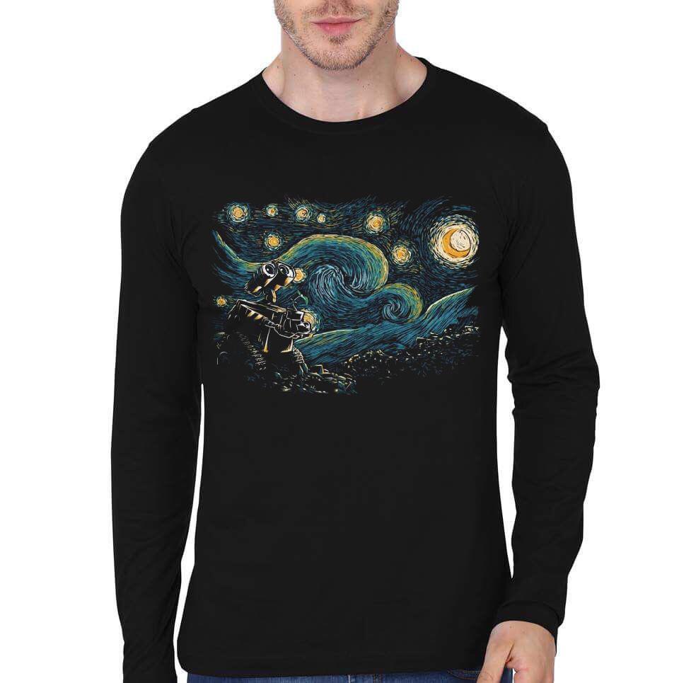 Wall E The Starry Night Full Sleeve T-Shirt