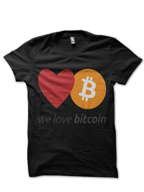 We Love Bitcoin Black T-Shirt
